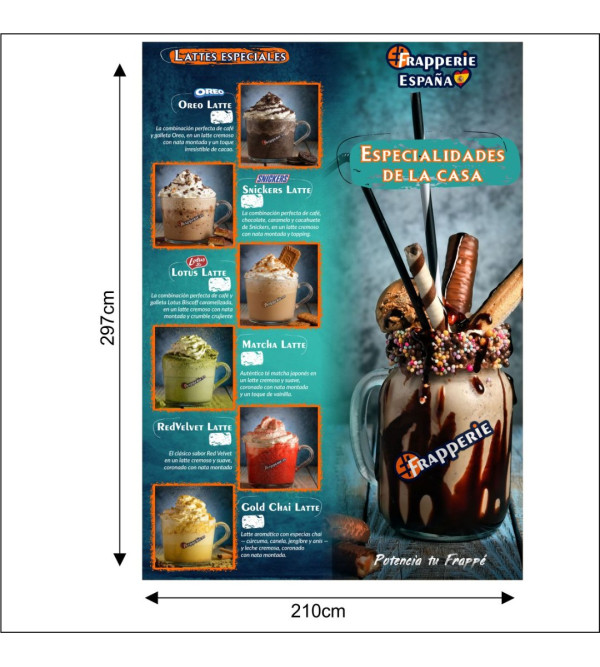 Menú de Bebidas para Cafeterías – Frappe, Milkshake y Bebidas Especiales