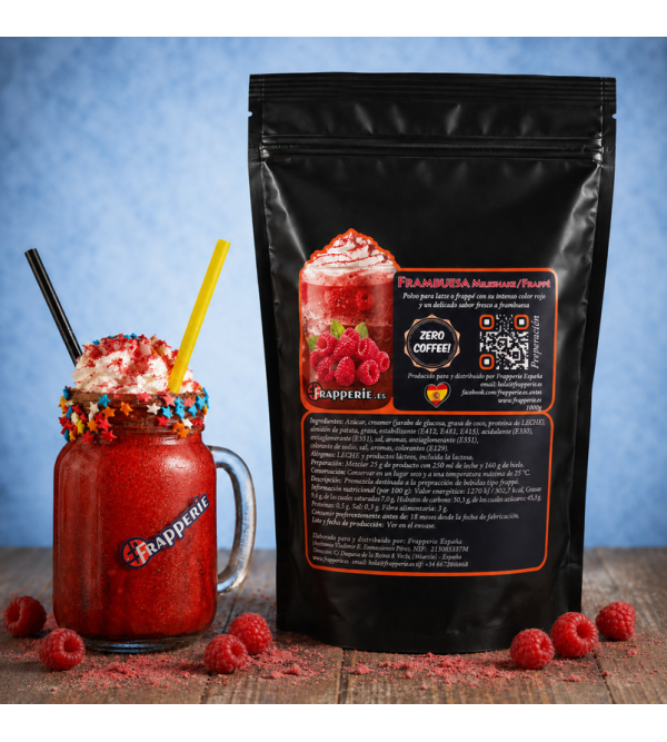 Polvo Frambuesa Milkshake / Frappé 1kg